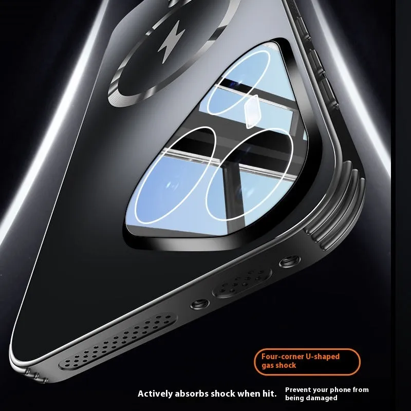 Graphite black magnetic belt phone case for Huawei Pura mobile with frosted finish and lens protector.