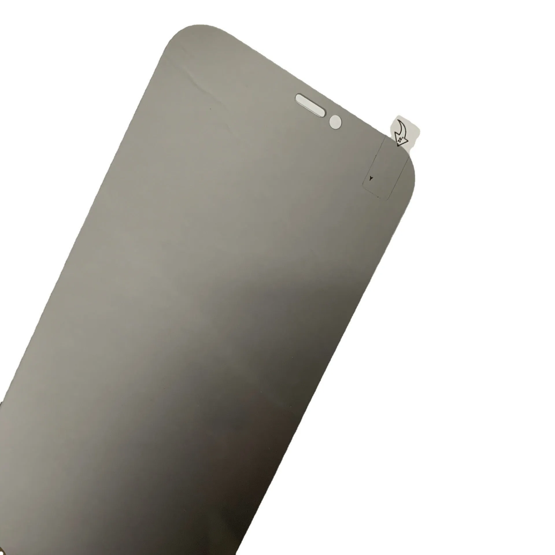 Full screen anti peeping tempered glass film for iPhone showing privacy angle effect