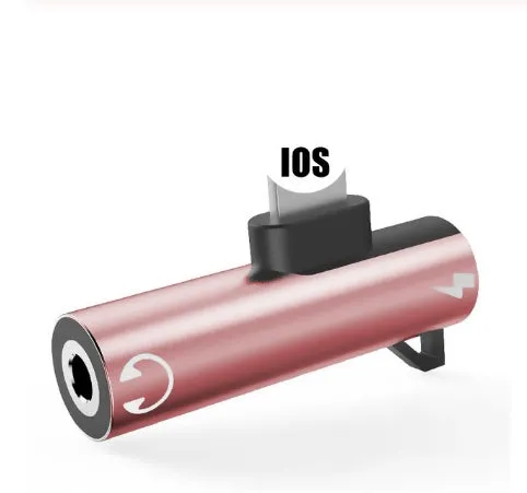 3.5mm to lightning headphone adapter for iPhone in multiple colour options