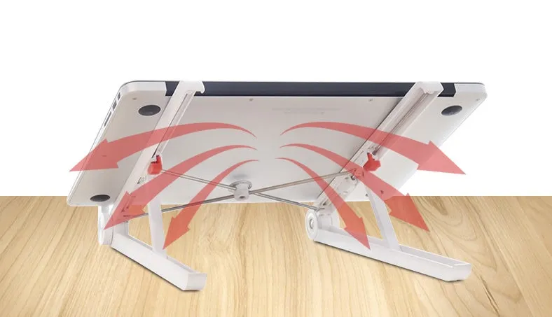 White Whale Race portable laptop bracket with folding support and cooling function