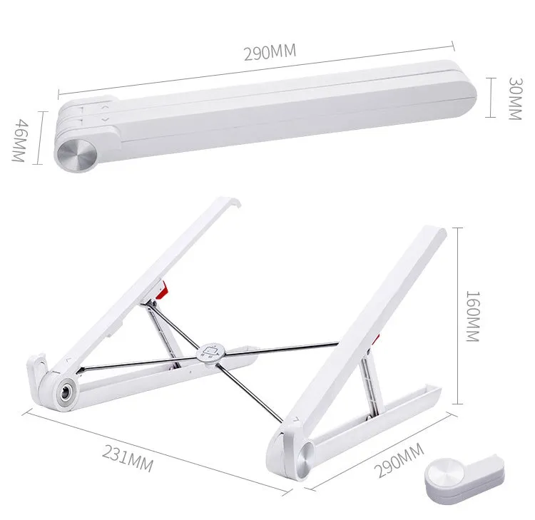 White Whale Race portable laptop bracket with folding support and cooling function