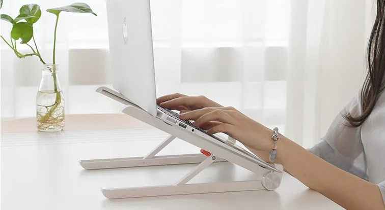 White Whale Race portable laptop bracket with folding support and cooling function