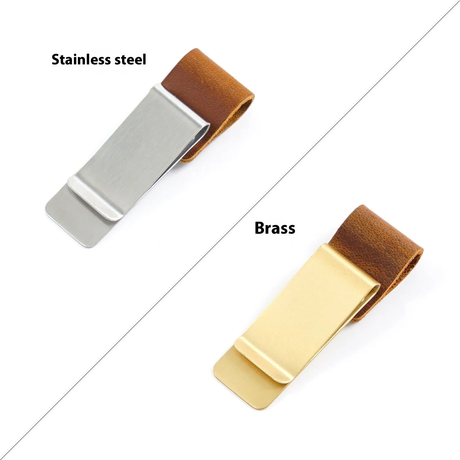 Geometric copper pen holder with metal base in various leather finish colours