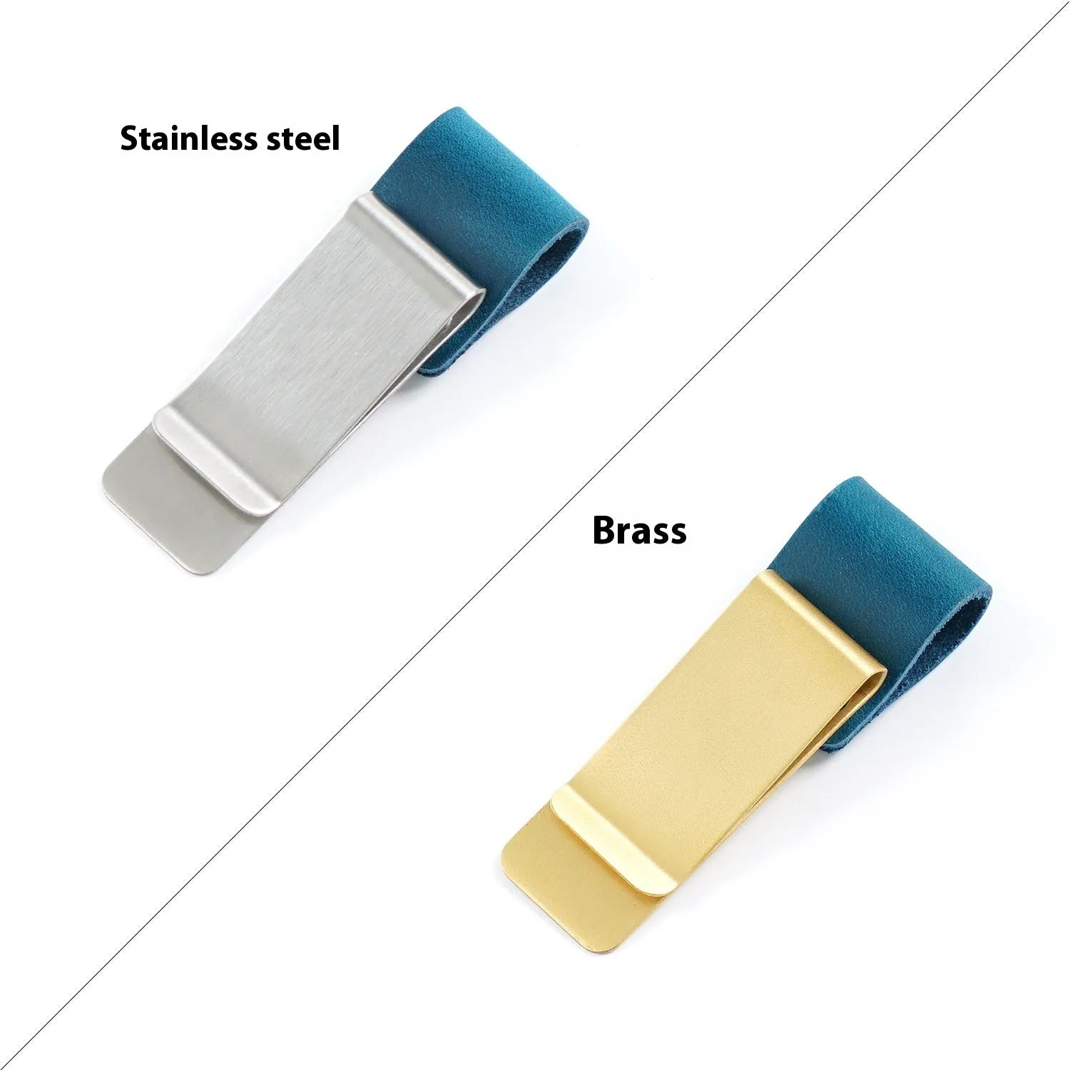 Geometric copper pen holder with metal base in various leather finish colours