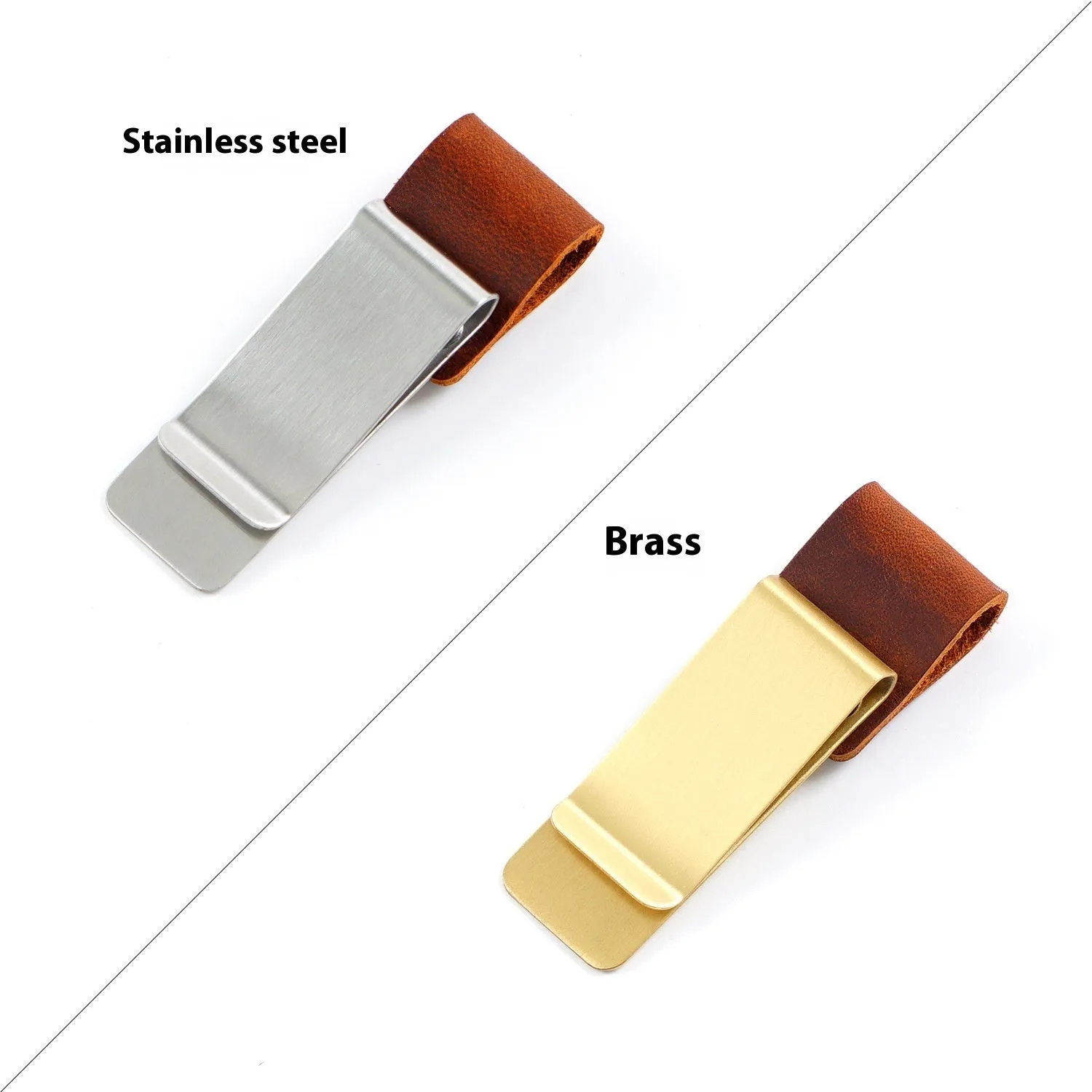 Geometric copper pen holder with metal base in various leather finish colours