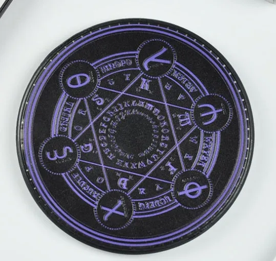 Magic circle design wireless charging pad showing geometric patterns with Qi 10W fast charging capability