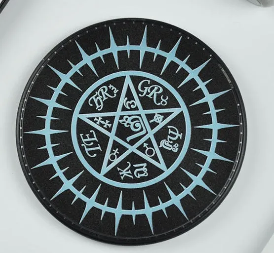 Magic circle design wireless charging pad showing geometric patterns with Qi 10W fast charging capability