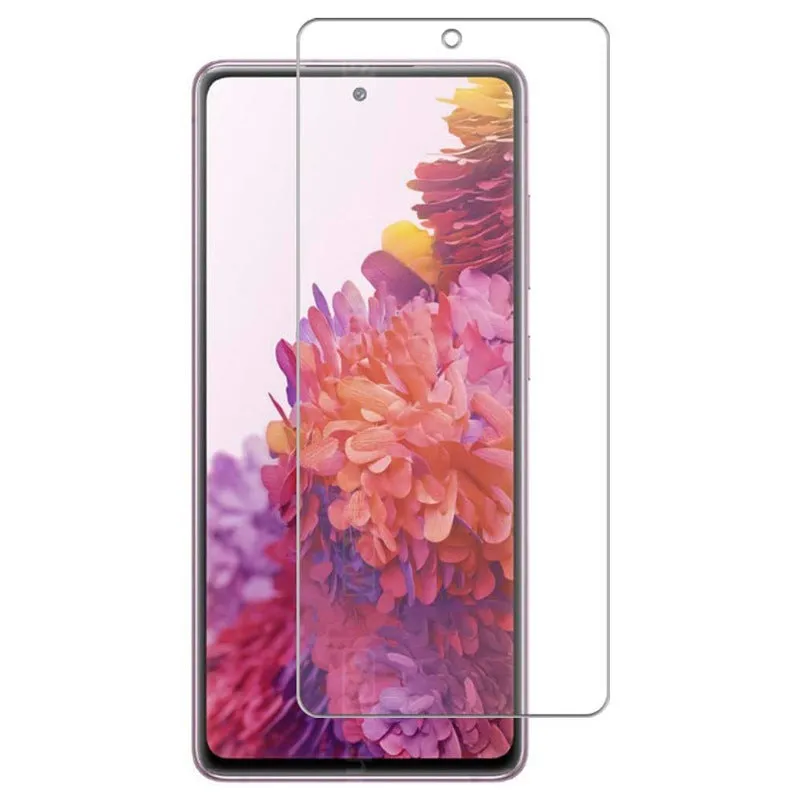 Tempered glass screen protector film for Samsung mobile phone showing privacy anti-peep effect.