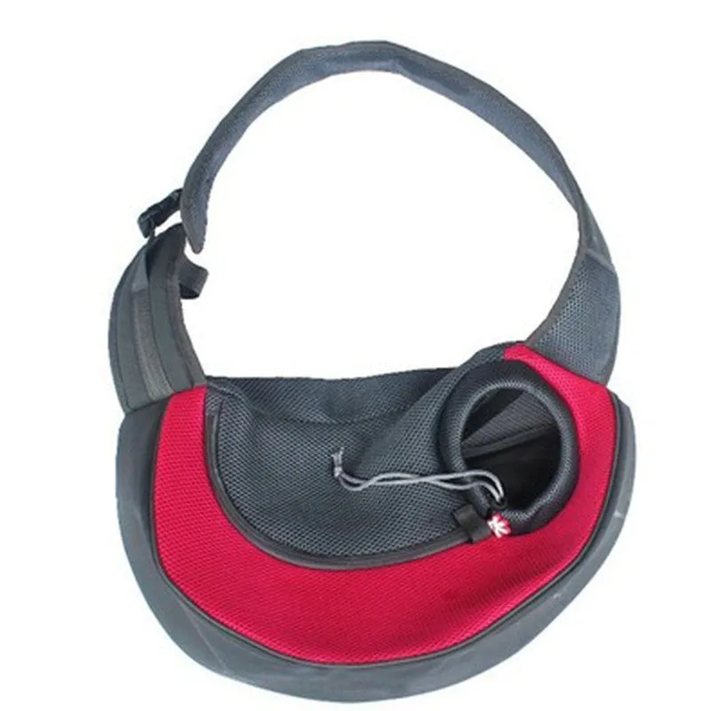 Blue pet backpack carrier for a small cat, showing padded interior and adjustable straps.