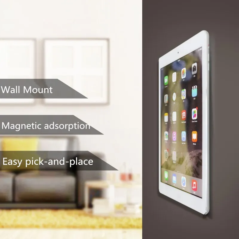 Magnetic tablet holder with twelve colour options compatible with Apple iPad Pro and Air tablets