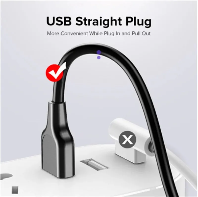 Black elbow Type-C charging cable for Android phones showing angled connector design