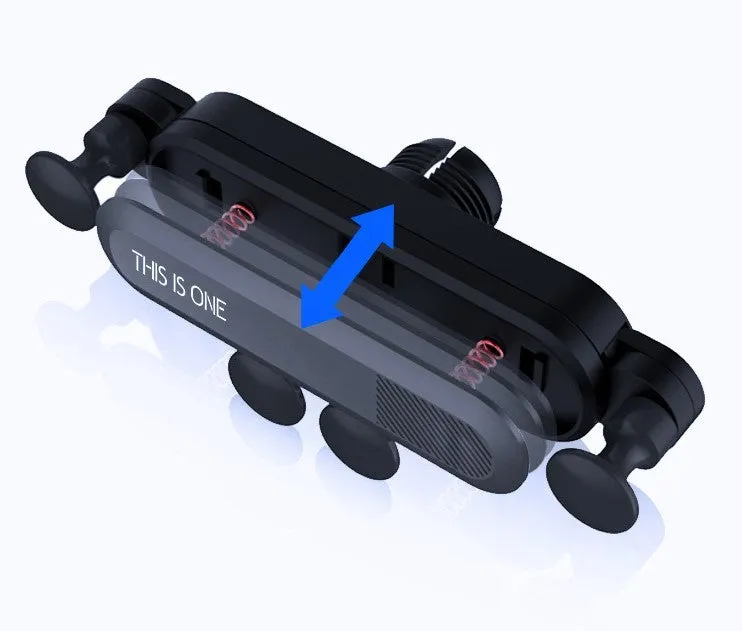 Universal magnetic car phone holder mounted on vehicle air vent with adjustable ball joint