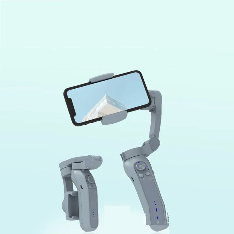 Folding three-axis mobile phone gimbal stabilizer in L7B PRO style with USB charging port