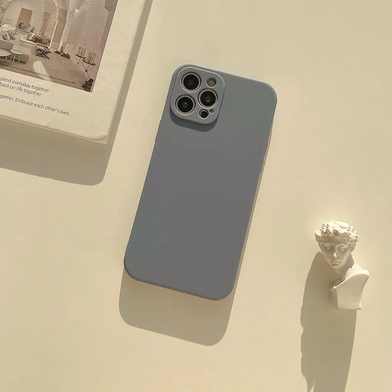 Frosted matte TPU phone case for iPhone 14 in slate blue colour.