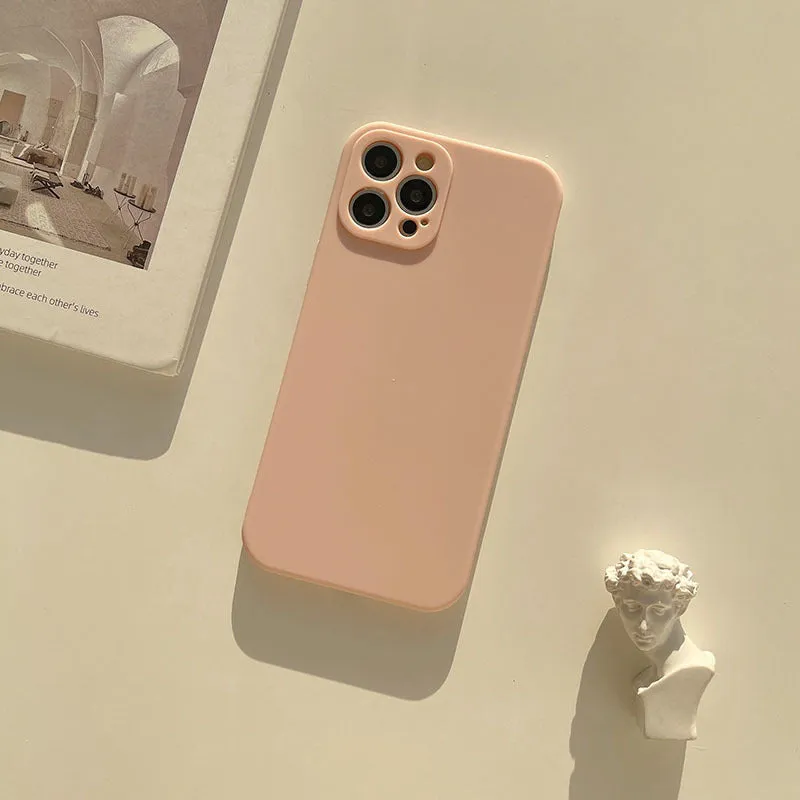 Frosted matte TPU phone case for iPhone 14 in slate blue colour.