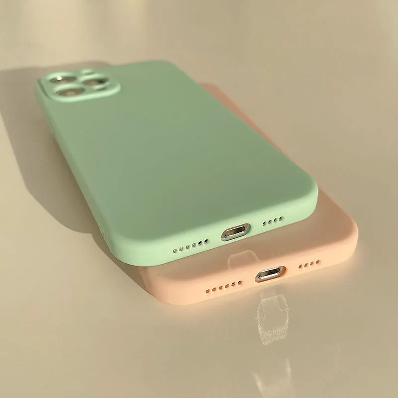 Frosted matte TPU phone case for iPhone 14 in slate blue colour.