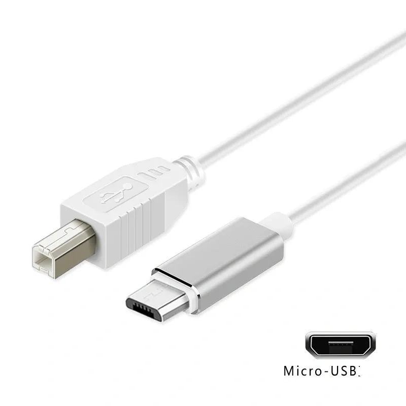 Three-in-one electric piano data cable with USB, Lightning, Micro USB, and Type-C connectors