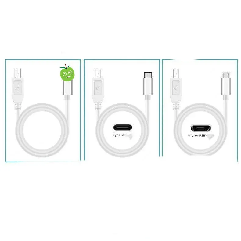 Three-in-one electric piano data cable with USB, Lightning, Micro USB, and Type-C connectors