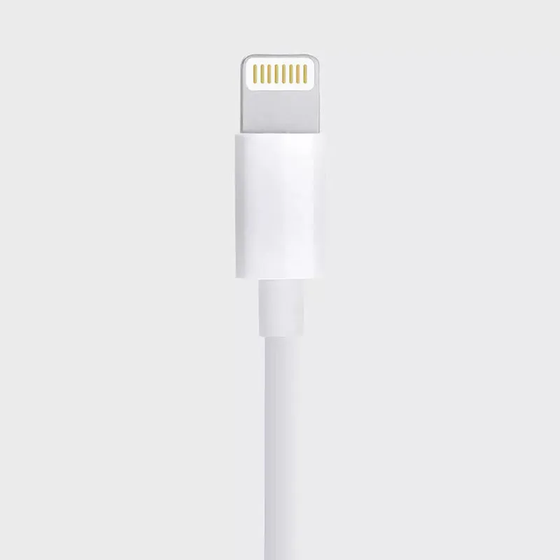 White MFI certified Lightning data cable 1m with USB and 8Pin connectors for iPhone XS Max
