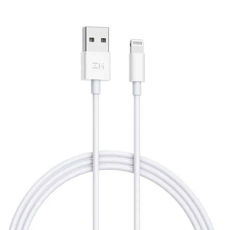 White MFI certified Lightning data cable 1m with USB and 8Pin connectors for iPhone XS Max