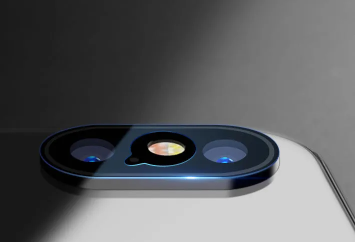 Glass fibre camera lens protective film for Apple iPhone models with anti-scratch surface