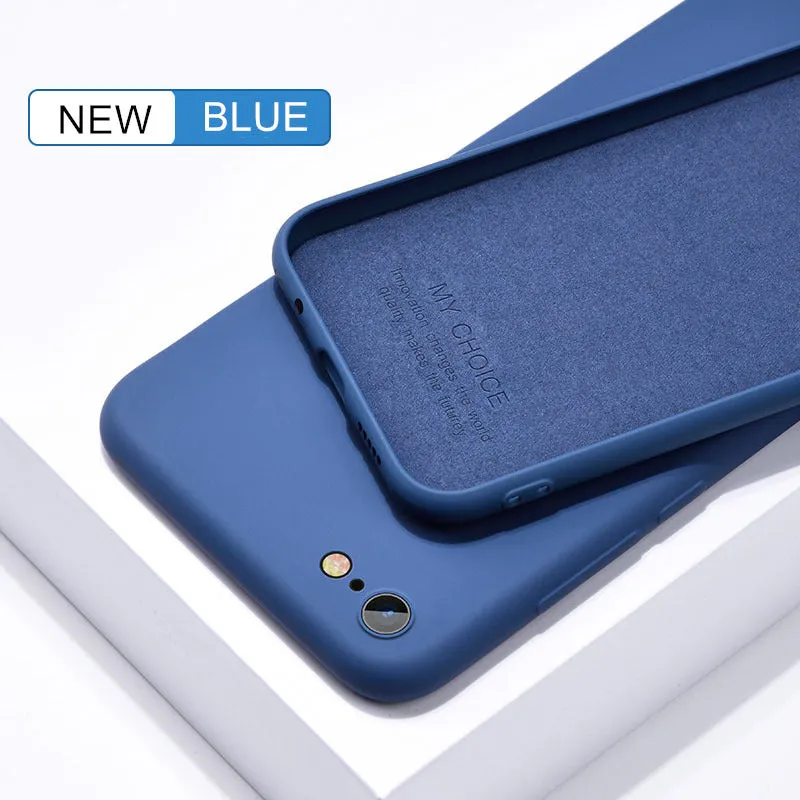 Silicone back cover for Apple iPhone models from iPhone 6 to iPhone 11 Pro Max in solid colour options