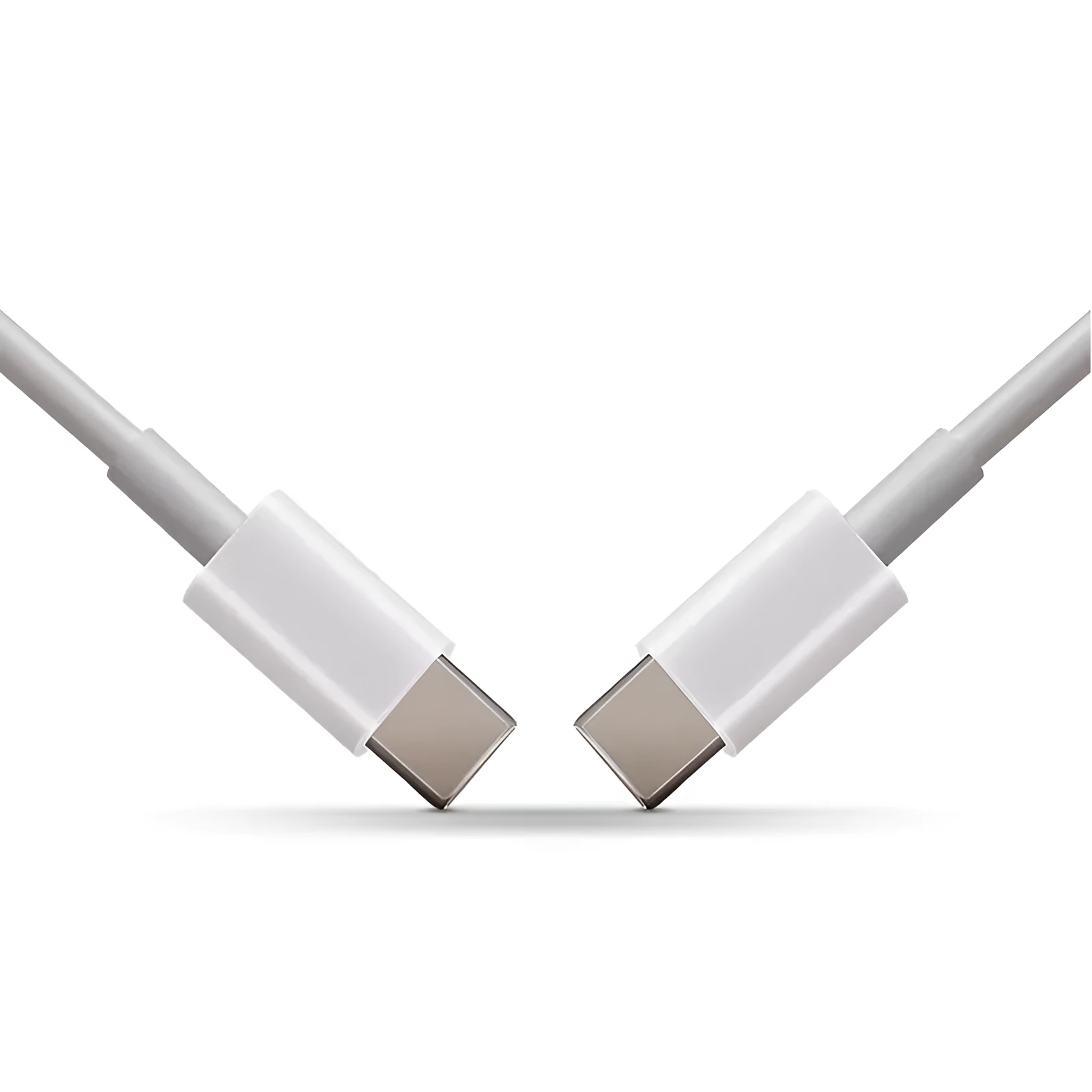 White USB to Type-C charging cable for Apple MacBook laptops, 1 metre length