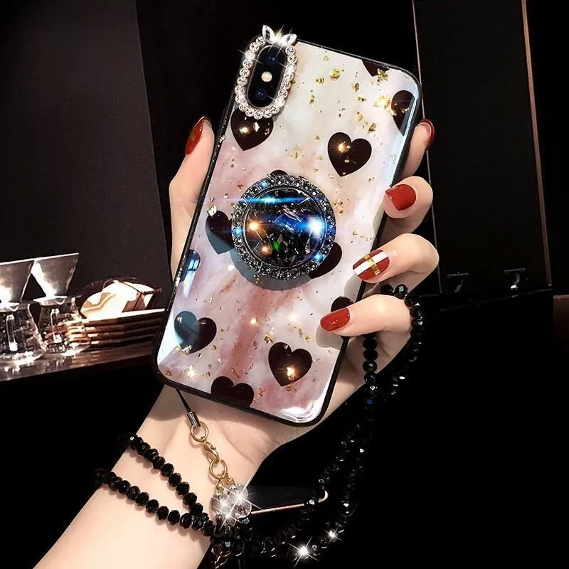 Leopard print pattern TPU back cover case for a mobile phone on a table.