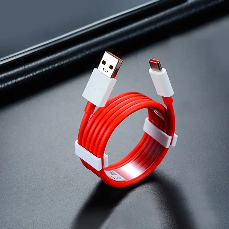 30W USB fast charger with 6A data cable showing charging head and 1 metre cable
