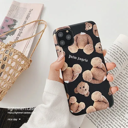 A painted TPU back cover phone case for iPhone, shown in one of two available style colours.