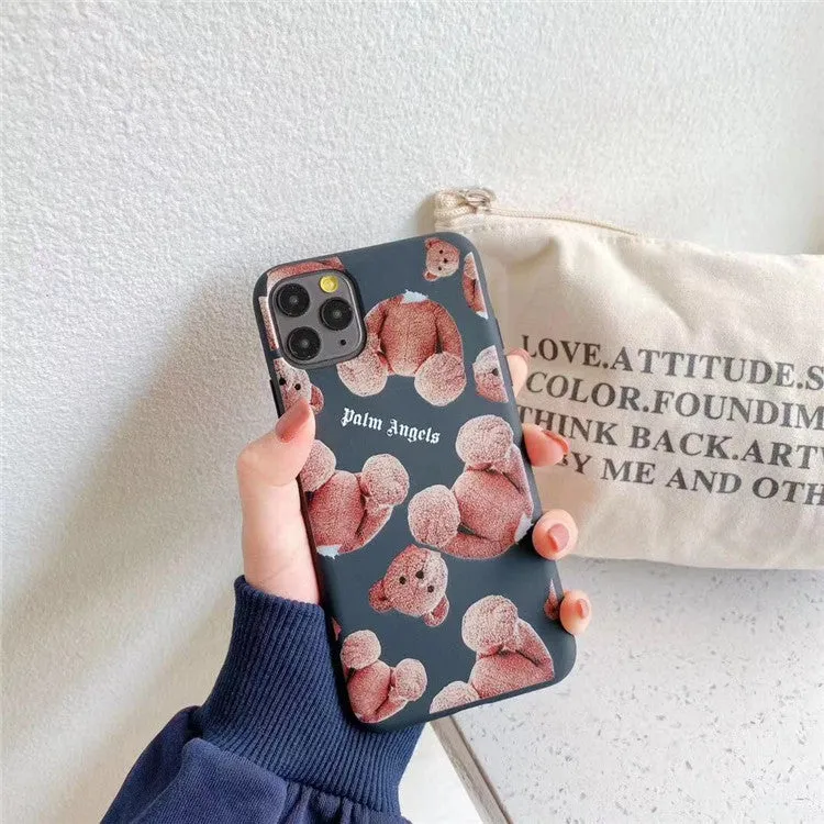 A painted TPU back cover phone case for iPhone, shown in one of two available style colours.
