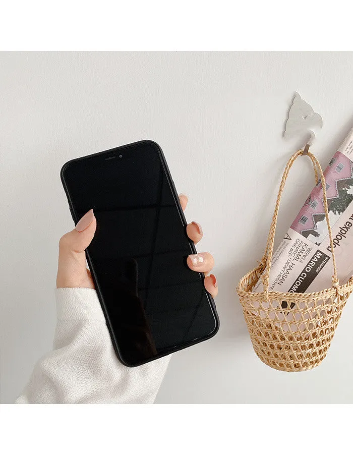 A painted TPU back cover phone case for iPhone, shown in one of two available style colours.