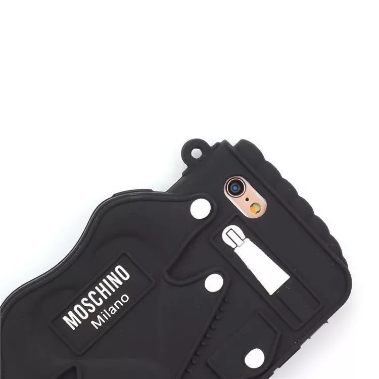 Black silica gel protective phone case with chain and slanting luxury design for iPhone X/XS