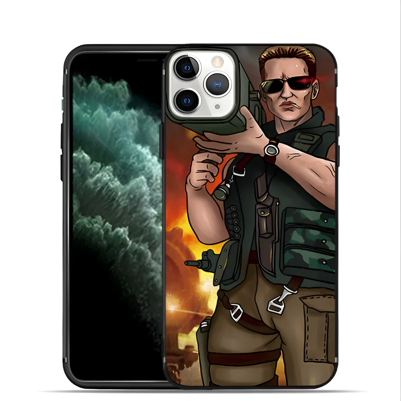 Mobile shell cannon phone case in multiple colours for iPhone 11 series with waterproof and scratch-resistant finish