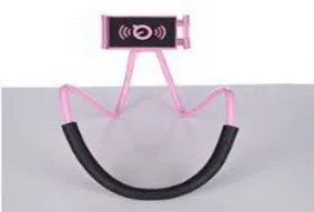 Universal plastic lazy hanging neck phone stand in black compatible with 4.5-10 inch smartphones
