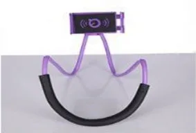 Universal plastic lazy hanging neck phone stand in black compatible with 4.5-10 inch smartphones