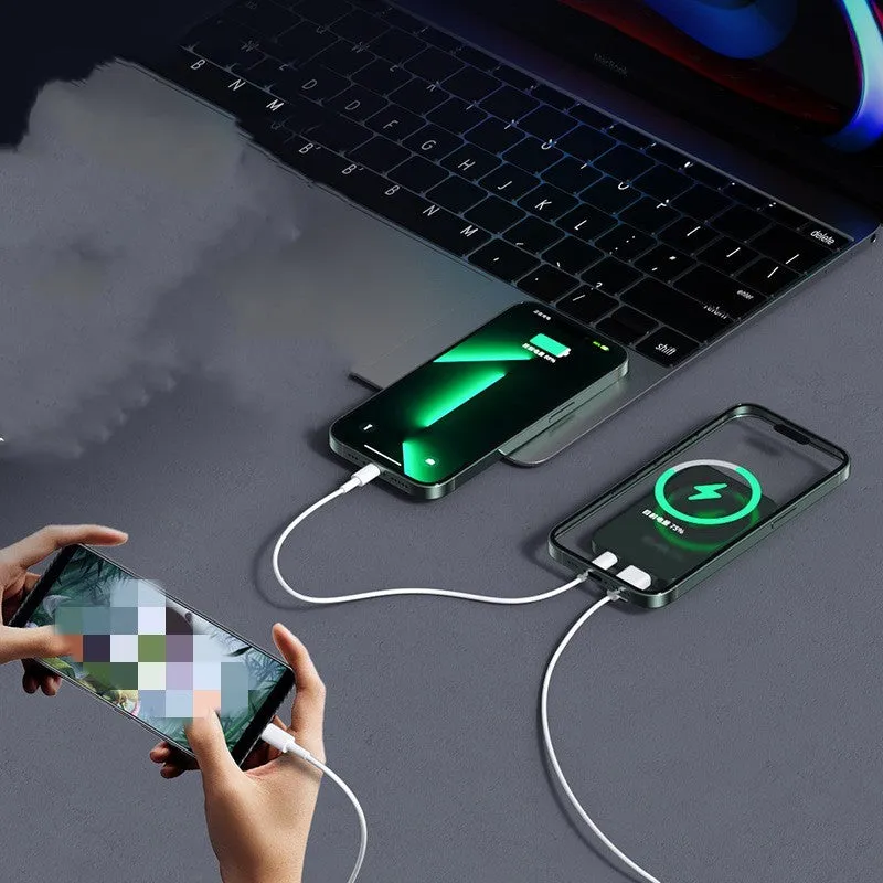 Ultrathin magnetic wireless power bank 5000mAh PD20W in plastic shell, available in multiple colours
