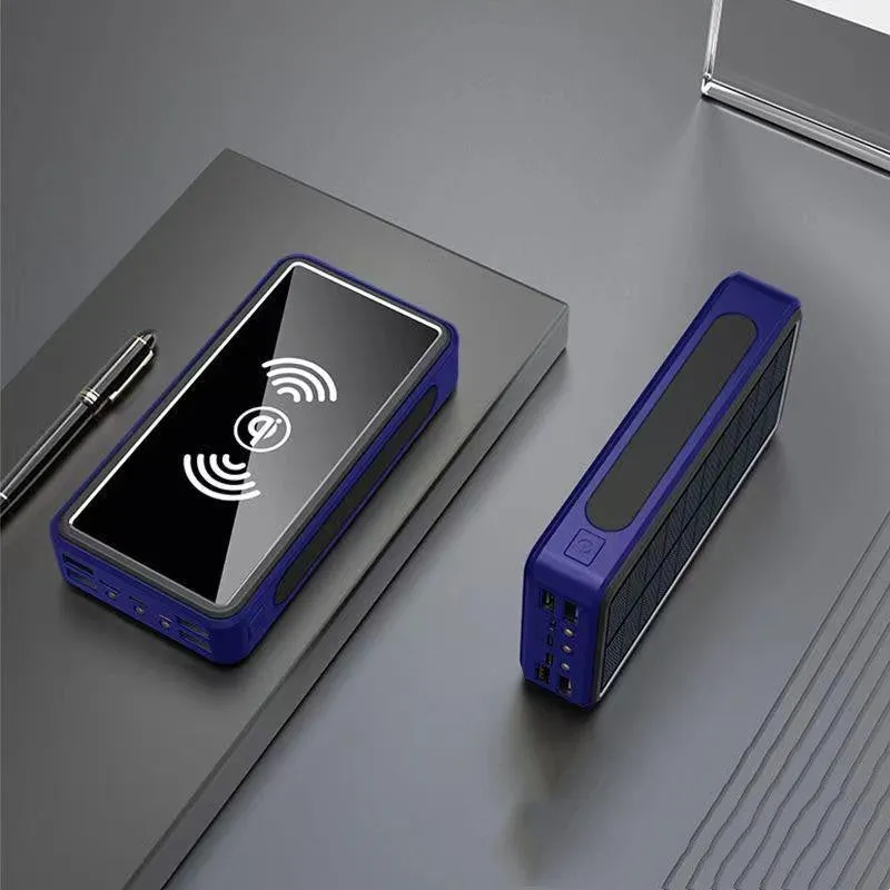 Outdoor camping power supply stall solar energy with digital display and flashlight in multiple colours