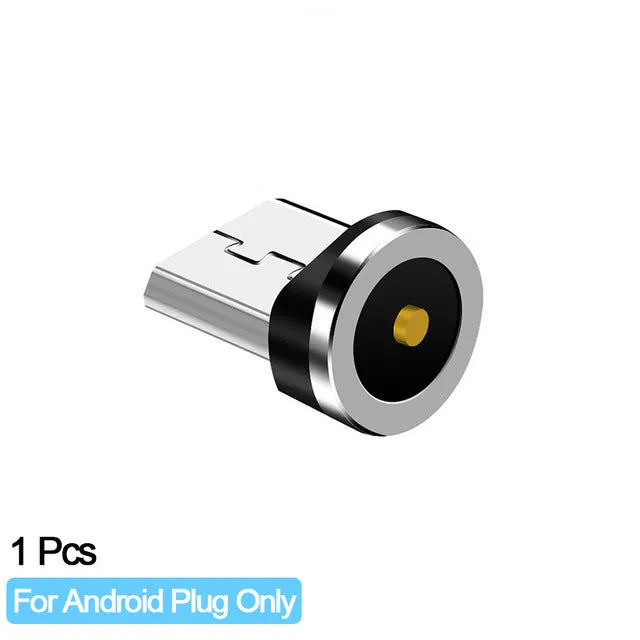 Magnetic charging cable with dust plug for Android Type C and Apple devices