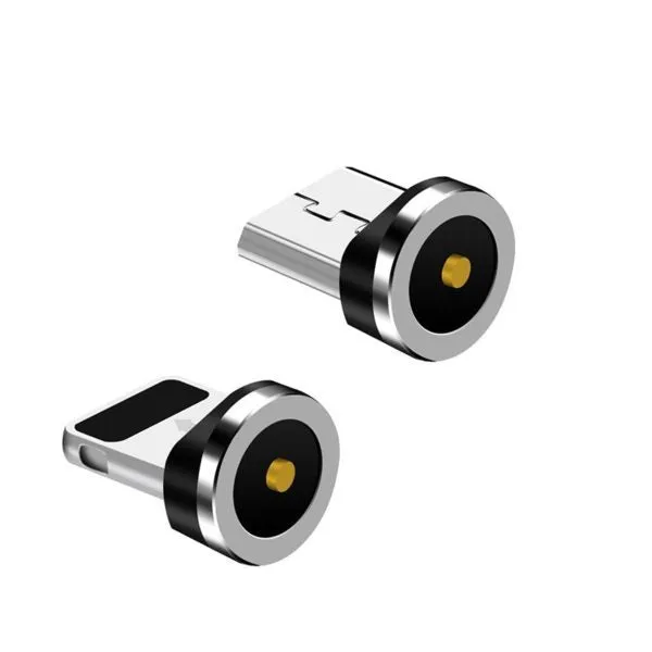 Magnetic charging cable with dust plug for Android Type C and Apple devices