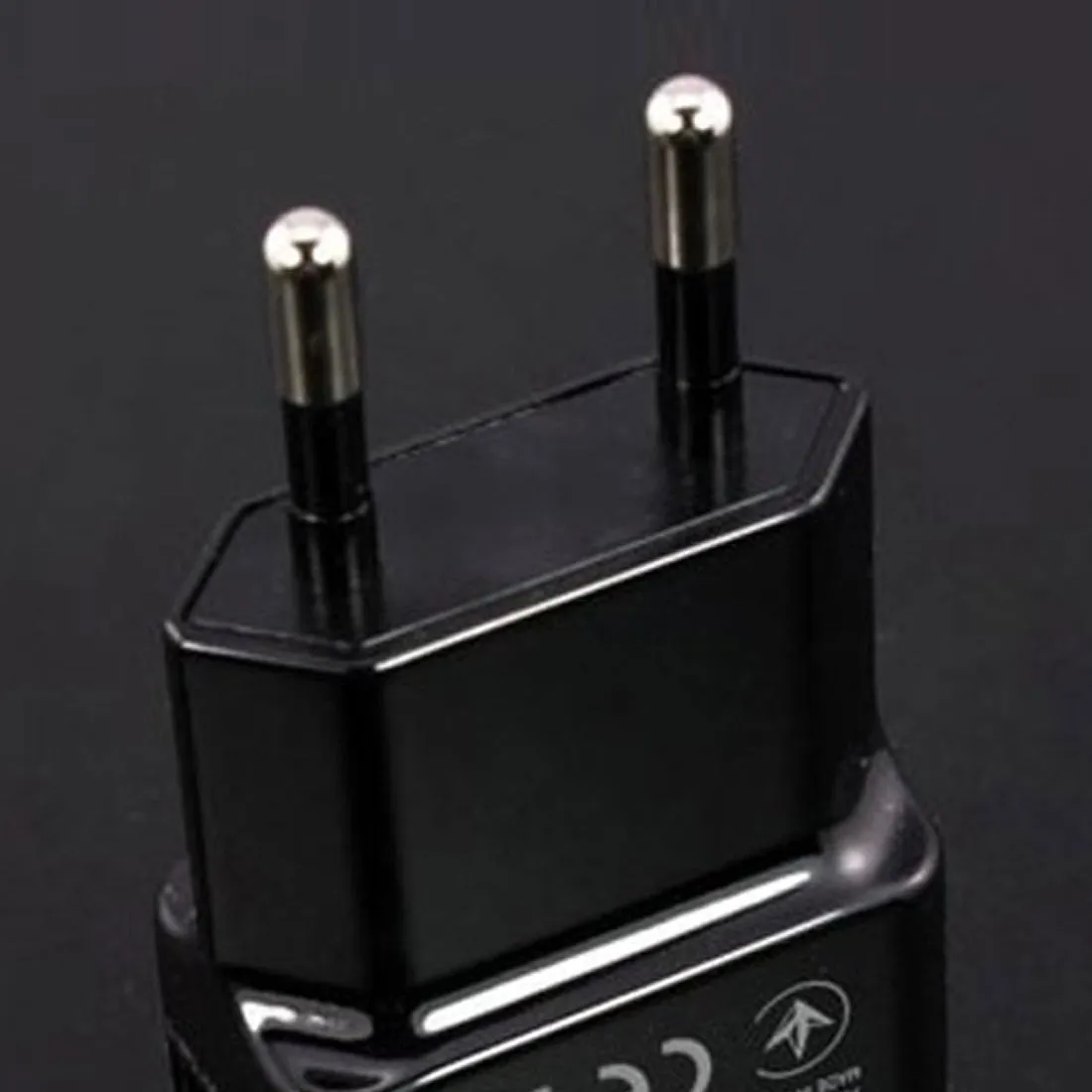 Travel USB Charger Adapter Wall Type EU Plug Phone Smart Dual USB Port 2A 1A UK Travel Home Office 110V-240V 50-60Hz Black White Compact Lightweight Android Phone Charger by CCC Certified