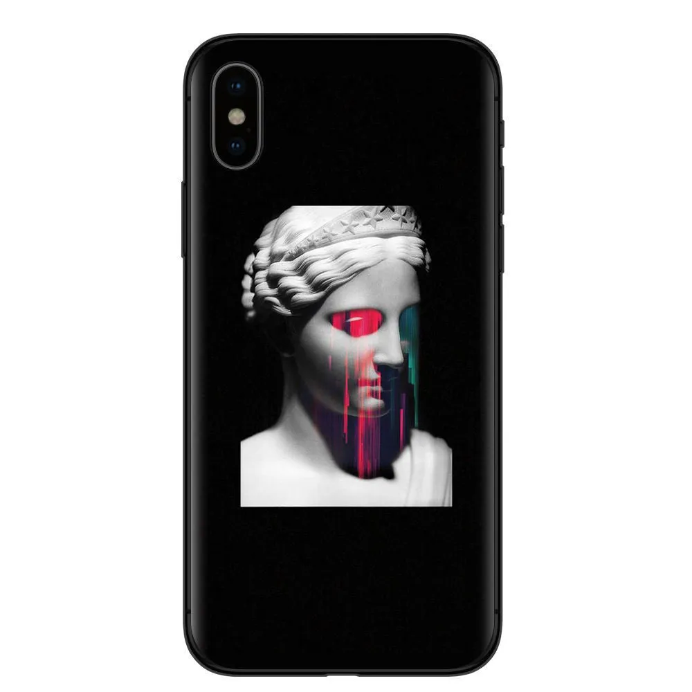 Oil painting Adam's creation TPU phone case in colour option 1 with floral and letter painted design for iPhone