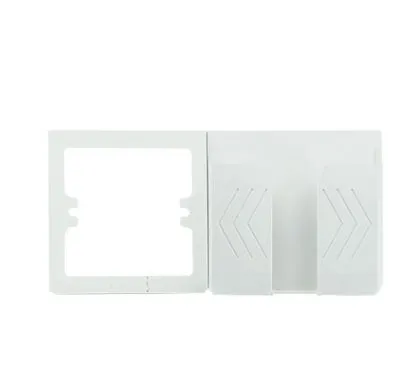 White smart home dual USB wall charger adapter with EU power socket and LED indicator on a panel