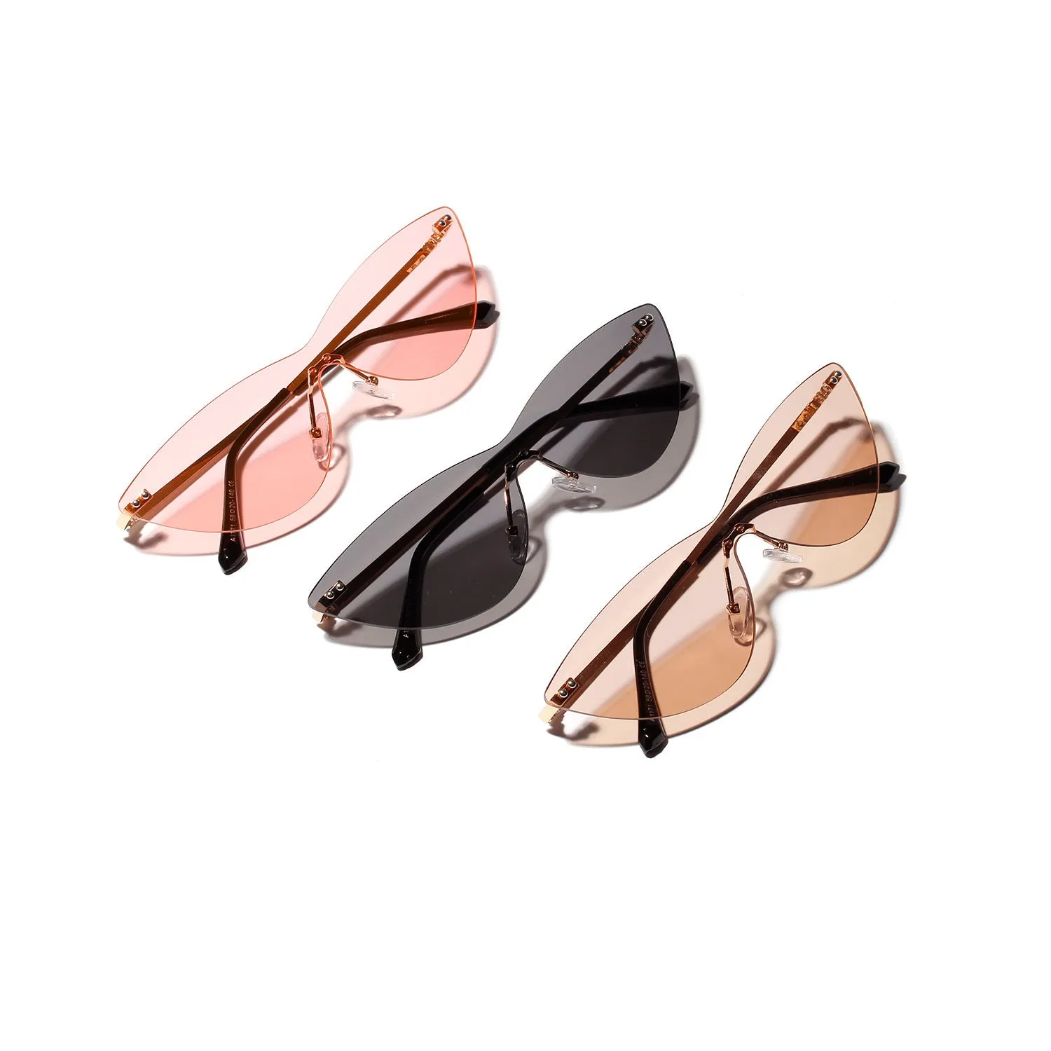 Brown vintage style metal frame sunglasses with UV400 protection