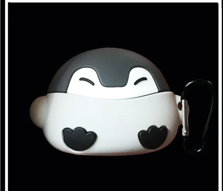 Protective ABS case for Apple AirPods Pro and AirPods Pro 3 in cat, egg, fish, and penguin styles