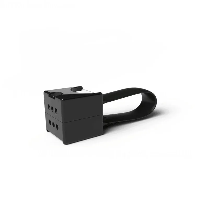 Portable multifunctional mobile phone emergency charger with two AA dry batteries, plastic shell, 17x17mm size, available in black red and blue