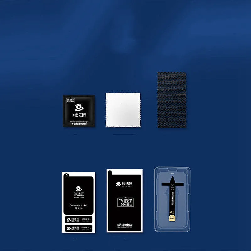 Anti-peep tempered glass screen protector for iPhone with privacy filter and anti-blue light