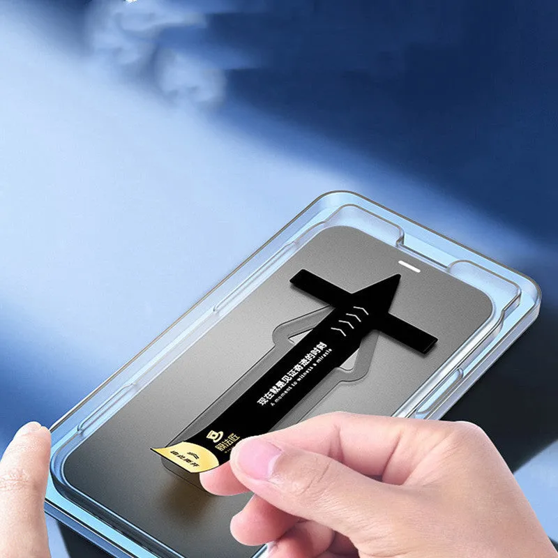 Anti-peep tempered glass screen protector for iPhone with privacy filter and anti-blue light