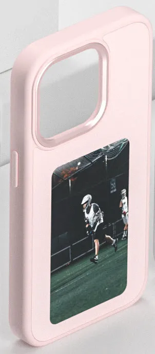 Four-colour E-ink screen smart phone case for iPhone, shockproof TPU, black colour, with magnetic feature