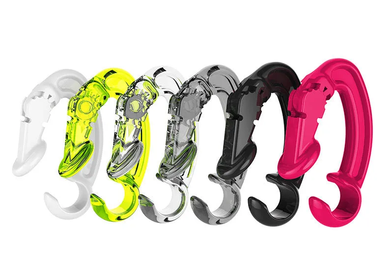 Ear hooks compatible earbud clips for sport running cycling – black ear hook with earbud attached